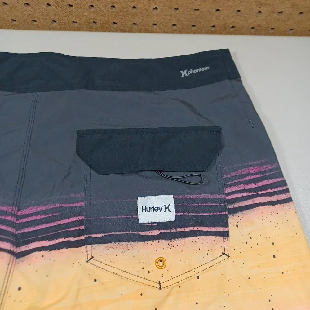 Hurley mens colorful striped Phanton swim surf board shorts 30 - Picture 5 of 5